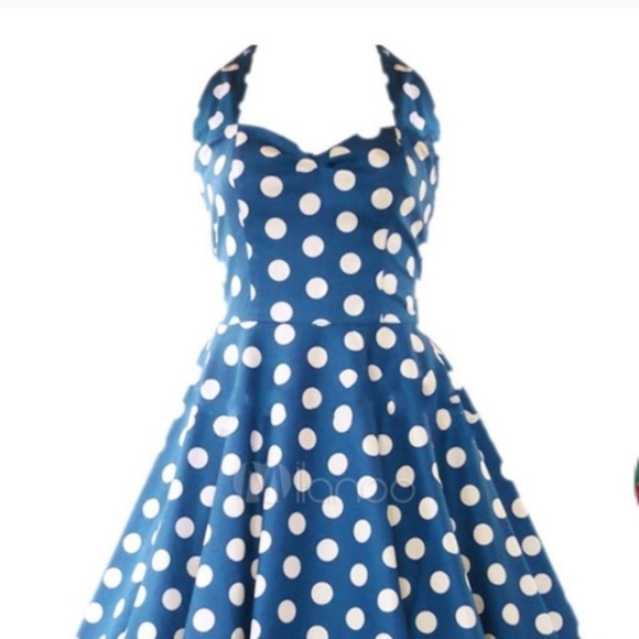 Carols Boutique Dresses & Skirts - Vtg Style 1950's Polka Dot PinUp Swing HalterDress